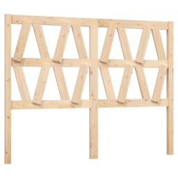 Berkfield Home Bed Headboard 126x4x100 cm Solid Wood Pine in Brown - Size: 126 x 4 x 100 cm - thumbnail 1