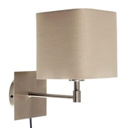 ValueLights Sheldon Brushed Chrome Indoor Wall Light in Metallic Silver