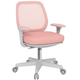 VINSETTO Office Chair, 360 Degree Swivel Desk Chair with Wheels, Pink - thumbnail 2
