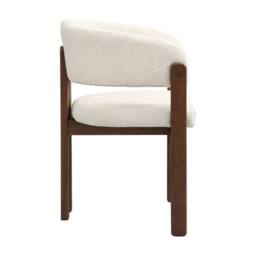 ModernLuxe Solid wood dining chair set with curved backrest & upholstery in Walnut - Size: 2 Pack - thumbnail 7