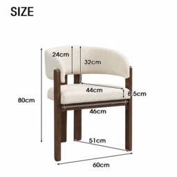 ModernLuxe Solid wood dining chair set with curved backrest & upholstery in Walnut - Size: 2 Pack - thumbnail 4