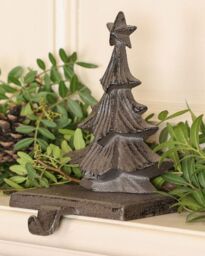 Dibor Set of 2 Christmas 3D Tree Christmas Stocking Holders in Brown - Size: 2 Pack - thumbnail 4