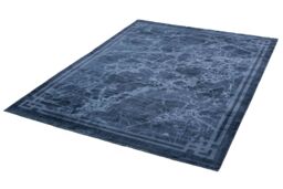 The Rug Shop UK Blue Polyester Luxurious Easy To Clean Cotton Backing Rug - Size: 200 cm x 290 cm - thumbnail 4