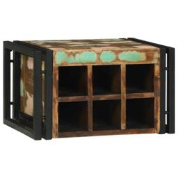 Berkfield Home Stylish Wine Rack 46x35x27.5 cm Solid Wood Reclaimed in Brown