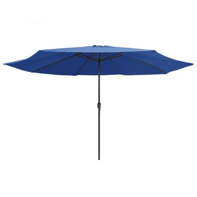 Berkfield Home Garden Parasol with Metal Pole 390 cm Azure Blue - image 1