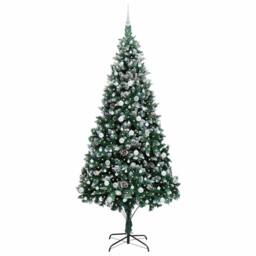 Berkfield Home Artificial Christmas Tree with 300 LEDs with Stand Green 240 cm - thumbnail 3