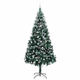 Berkfield Home Artificial Christmas Tree with 300 LEDs with Stand Green 240 cm - thumbnail 4