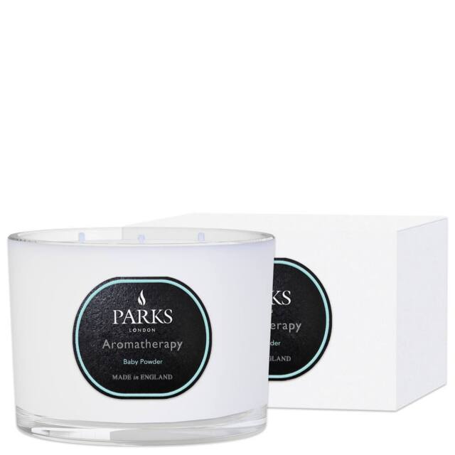 Parks Candles BABY POWDER 3 WICK CANDLE 370G in White - Size: 320g