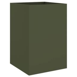 Berkfield Home Planter Olive Green 52x48x75 cm Steel - Size: 52 x 48 x 75 cm - thumbnail 3