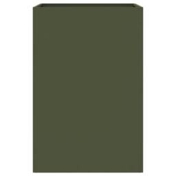 Berkfield Home Planter Olive Green 52x48x75 cm Steel - Size: 52 x 48 x 75 cm - thumbnail 6