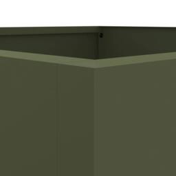 Berkfield Home Planter Olive Green 52x48x75 cm Steel - Size: 52 x 48 x 75 cm - thumbnail 8
