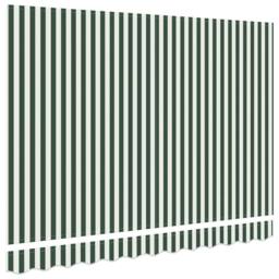 Berkfield Home Awning Replacement Fabric for 3x2.5 m Frame Green & White - thumbnail 4