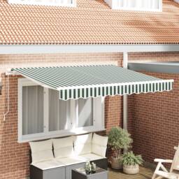 Berkfield Home Awning Replacement Fabric for 3x2.5 m Frame Green & White