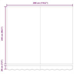 Berkfield Home Awning Replacement Fabric for 3x2.5 m Frame Green & White - thumbnail 8