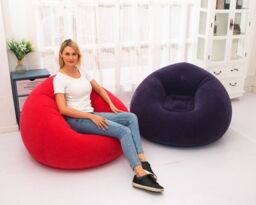 Leaper Foldable Casual & Comfortable Inflatable Sofa - 5 Colors in Grey - thumbnail 4
