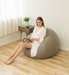 Leaper Foldable Casual & Comfortable Inflatable Sofa - 5 Colors in Grey - thumbnail 1