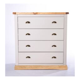 Cabinet Bits Bomporto 4 Drawer Chest of Drawers Brass Cup Handle in Light Grey - thumbnail 2