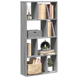Berkfield Home Bookcase Grey Sonoma 60x20x120 cm Engineered Wood - Size: 60 x 20 x 120 cm - thumbnail 1