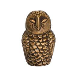 Lemon Pavilion Furniture and Decor Cast Aluminium Owl Candle Holder - L8.5 x W7.5 x H14.5 cm in Brown - thumbnail 1