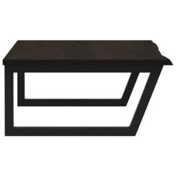 Berkfield Home Basin Shelf Wall Mounted Steel & Solid Wood Oak in Brown - thumbnail 5