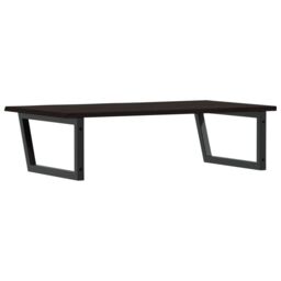 Berkfield Home Basin Shelf Wall Mounted Steel & Solid Wood Oak in Brown - thumbnail 6