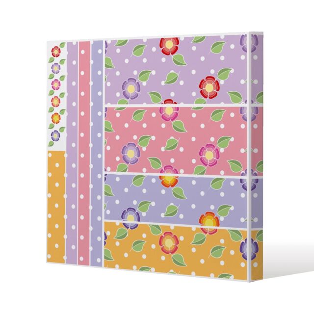 Benjamin Tate Design Bohemian chic Ink pattern with Boho Feathers (Canvas Print) / 61 x 61 x 4cm in Natural - Size: 61 x 61 x 4 cm - image 1