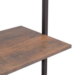 Berkfield Home Practical 5-Tier Leaning Shelf Dark Brown & Black 64x35x185 cm - Size: 64 x 35 x 185 cm - thumbnail 6