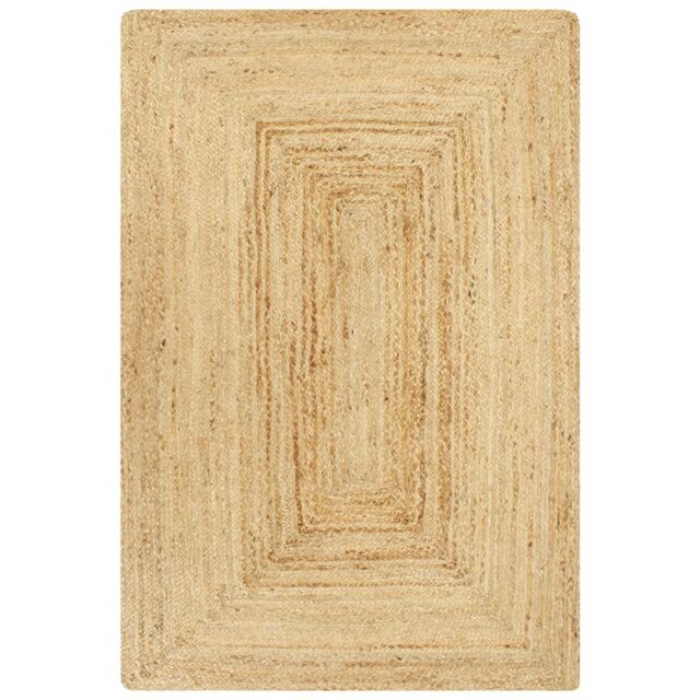 Berkfield Home Handmade Rug Jute Natural 160x230 cm in Brown - Size: 100 cm diameter