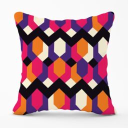 Warren Reed - Designer Coloured Abstract Pattern Outdoor Cushion in Red - Size: 45 cm x 45 cm - thumbnail 1