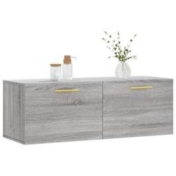 Berkfield Home Wall Cabinet Grey Sonoma 100x36.5x35 cm Engineered Wood - thumbnail 3