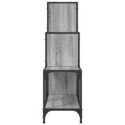 Berkfield Home Bookcase Grey Sonoma 92x30x102 cm Engineered Wood & Metal - Size: 92 x 30 x 102 cm - thumbnail 6