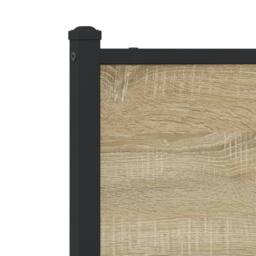 Berkfield Home Metal Bed Frame without Mattress Sonoma Oak 90x200 cm in Brown - thumbnail 8