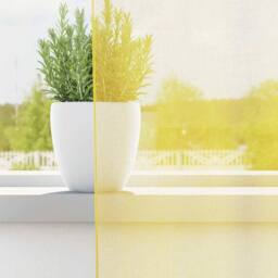 Berkfield Home Voile Curtains with Grommets 2 pcs Yellow - thumbnail 1
