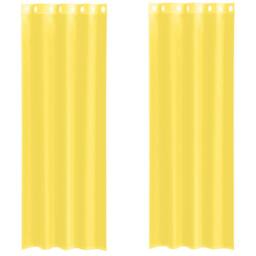 Berkfield Home Voile Curtains with Grommets 2 pcs Yellow - thumbnail 3