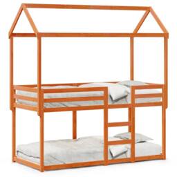 Berkfield Home Bunk Bed without Mattress Wax Brown 90x200 cm Solid Wood Pine - thumbnail 2