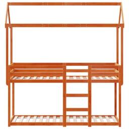 Berkfield Home Bunk Bed without Mattress Wax Brown 90x200 cm Solid Wood Pine - thumbnail 4