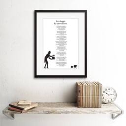 "Artery8 To A Haggis Robert Burns Scotland Edinburgh 12x16"" Framed Art Print in White - Size: W12"" x H16""" - thumbnail 2