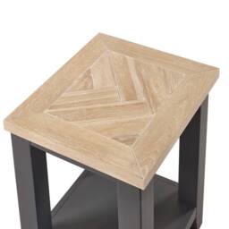 Cheshire Dunvegan Lamp Table in Dark Grey & Oak - thumbnail 3
