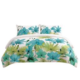 Snug City Duvet Cover & Pillowcase Set Lily Flower Design Bed Linen - Size: King - thumbnail 2