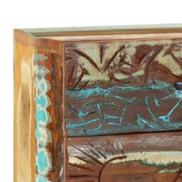 Berkfield Home Hand Carved Bedside Cabinet 40x30x50 cm Solid Reclaimed Wood - Size: 40 x 30 x 50 cm - thumbnail 8