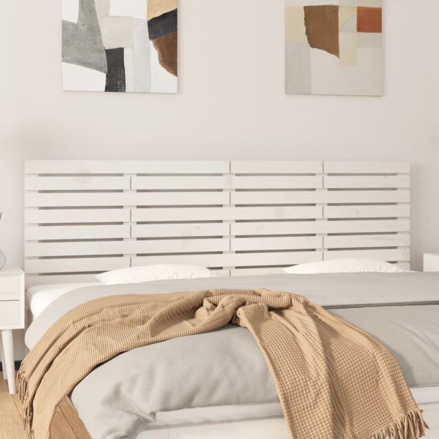 Berkfield Home Wall Headboard White 166x3x63 cm Solid Wood Pine - Size: 166 x 3 x 63 cm - image 1