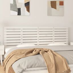 Berkfield Home Wall Headboard White 166x3x63 cm Solid Wood Pine - Size: 166 x 3 x 63 cm - thumbnail 1