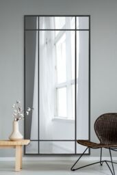 "MirrorOutlet Black Contemporary Wall & Leaner Mirror 71"" X 33"" (180 x 85CM) - Size: 1 Pack" - thumbnail 1