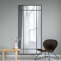 "MirrorOutlet Black Contemporary Wall & Leaner Mirror 71"" X 33"" (180 x 85CM) - Size: 1 Pack" - thumbnail 6