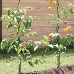 Berkfield Home Spiral Plant Supports 5 pcs 110 cm Steel in Green - thumbnail 4