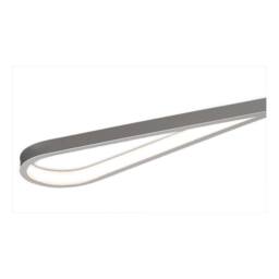 Netlighting Bucle Flush Ceiling Light 36W LED 3000K 3150lm Chrome Frosted Acrylic in Silver - thumbnail 4