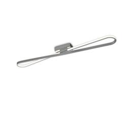 Netlighting Bucle Flush Ceiling Light 36W LED 3000K 3150lm Chrome Frosted Acrylic in Silver