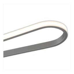 Netlighting Bucle Flush Ceiling Light 36W LED 3000K 3150lm Chrome Frosted Acrylic in Silver - thumbnail 5