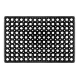 Havendro 1 x Non Slip Industrial Rubber Ring Door Mat Outdoor in Black - Size: 100 cm x 100 cm - thumbnail 1