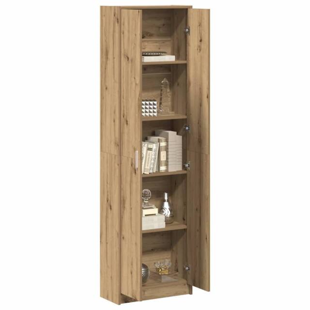 Berkfield Home Wardrobe Artisan Oak 55x25x189 cm Engineered Wood in Brown - Size: 55 x 25 x 189 cm - image 1